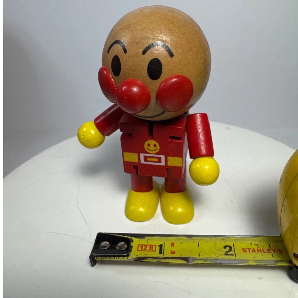 Vintage 2008 Bandai Wooden Anpanman Figure Wooden Candy Toy Japan Import